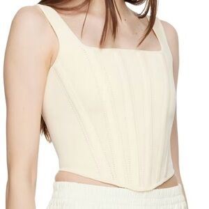 DION LEE Pointelle Corset Tank Top – Size L (NWT, Discontinued)